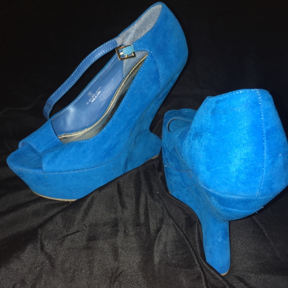 Ladies Blue Platform